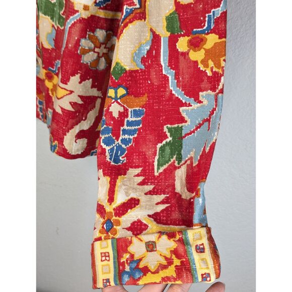 Vintage SA Rose San Antonio Texas Southwest Jacket Sz XL 100% Cotton Western - Picture 4 of 10